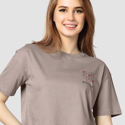 Juliet Women Graphic Printed Round Neck Cotton Boxy T-shirt-image-78