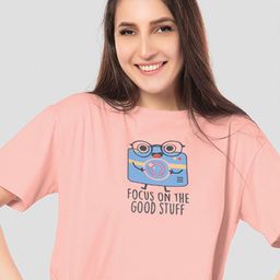 Juliet Women Typography Printed Round Neck Cotton Boxy T-shirt-image-57