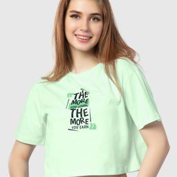 Juliet Women Typography Printed Round Neck Cotton Boxy T-shirt-image-35