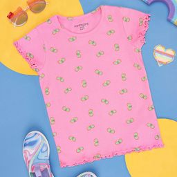 Pantaloons Junior Girls Printed T-shirt-66