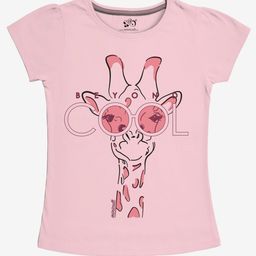 x2o Girls Pink Printed Puff Sleeves T-shirt-image-69