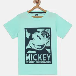 YK Disney Boys Blue Mickey Mouse Printed Cotton T-shirt-picture-7