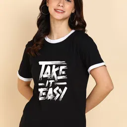 Adyavastram Typography Printed Round Neck Cotton T-shirt-image-47