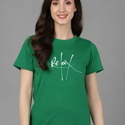 Adyavastram Typography Printed Round Neck Cotton T-shirt-image-23