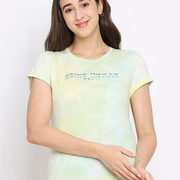 Being Human Women Green Printed T-shirt-picture-34