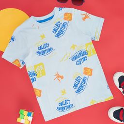 Pantaloons Junior Boys Conversational Printed Cotton T-shirt-image-45