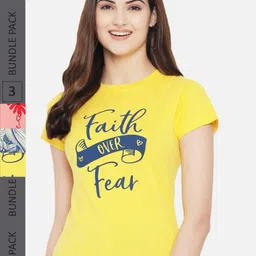 Fabflee Pack Of 3 Printed Cotton T-shirts-picture-32