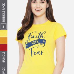 Fabflee Pack Of 3 Printed Cotton Knitted T-Shirt-image-75