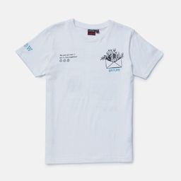 Gini and Jony Boys White Printed T-shirt-image-21