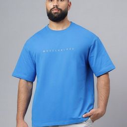 MuscleBlaze Unisex Typography Printed Round Neck Cotton Relaxed Fit T-shirt-19