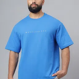 MuscleBlaze Unisex Typography Printed Round Neck Cotton Relaxed Fit T-shirt-image-52