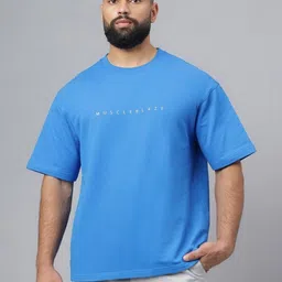 MuscleBlaze Unisex Typography Printed Round Neck Cotton Relaxed Fit T-shirt-image-50