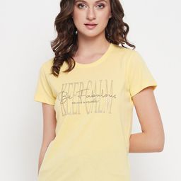 Cantabil Typography Printed Regular Fit T-shirt-image-14