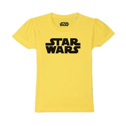 Star Wars by Wear Your Mind Girls Yellow & Black Star Wars Printed Pure Cotton T-shirt-image-65