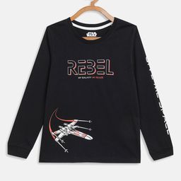 Octave Boys Navy Blue Typography Printed T-shirt-image-92