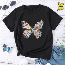 StyleCast Girls Black Graphic Printed T-shirt-image-79