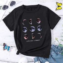 StyleCast Girls Black Graphic Printed T-shirt-image-80