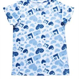 KiddoPanti Girls White Printed T-shirt-image-55