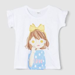 max Girls Graphic Printed Pure Cotton T-shirt-image-89