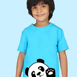 NUSYL Boys Kung Fu Panda Graphic Printed Drop-Shoulder Sleeves Cotton T-shirt-image-65