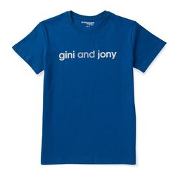 Gini and Jony Boys Blue Cotton T-shirt-27