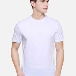 PROTEENS Men Solid Round Neck Cotton Slim Fit T-shirt-image-93