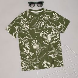 Pantaloons Junior Boys Floral Printed Round Neck Cotton T-shirt-19