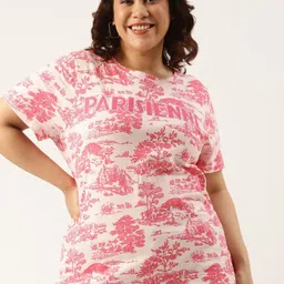 MARCA Bold Women Floral Printed Bio Finish Raw Edge T-shirt-image-72