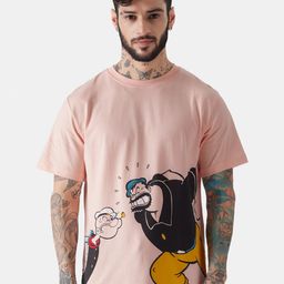 The Souled Store Pink Popeye Printed T-shirt-image-1
