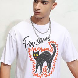 HIGHLANDER Men Graphic Printed Round Neck Drop-Shoulder Relaxed Fit T-shirt-image-49