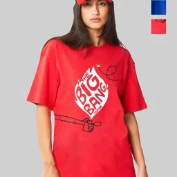Leotude Women Printed Raw Edge T-shirt-picture-11