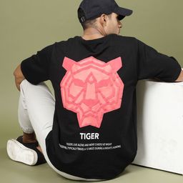 Rigo Printed Drop-Shoulder Sleeves Oversized Fit Cotton T-shirt-image-87