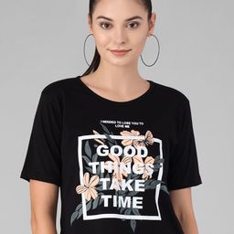 Viral trend Typography Printed Pure Cotton T-shirt-image-15