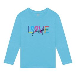 BAESD Girls Long Sleeves Typography Printed Cotton Casual T-shirt-image-75