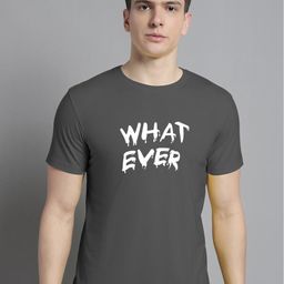 FBAR Typography Printed Round Neck Bio Wash Cotton T-shirt-image-72
