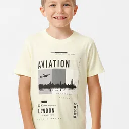 KATE & OSCAR Boys Typography Printed Cotton T-shirt-image-55