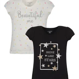 PLUM TREE Pack Of 2 Typography Printed Cotton T-shirt-image-7