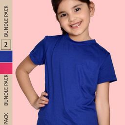 NUSYL Girls Pack Of 2 Round Neck T-shirt-picture-13