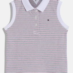Tommy Hilfiger Girls Striped Polo Collar Cotton T-shirt-image-48