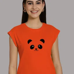 Friskers Women Printed Round Neck Cotton T-shirt-picture-18