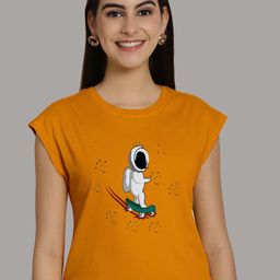 Friskers  Graphic Printed Round Neck Extended Sleeves Pure Cotton Tshirt-image-70