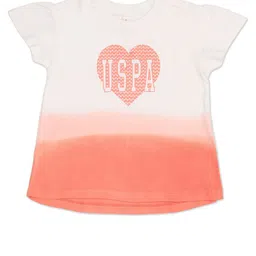 U.S. Polo Assn. Kids Girls Typography Printed Cotton T-shirt-image-97
