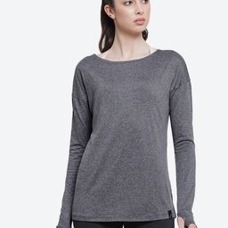 ASICS Women Charcoal Grey LS Sports Training T-shirt-picture-27