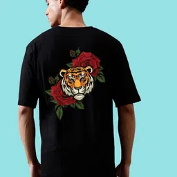 Mad Over Print Graphic Printed Drop-Shoulder Sleeves Cotton Oversized  T-shirt-image-83