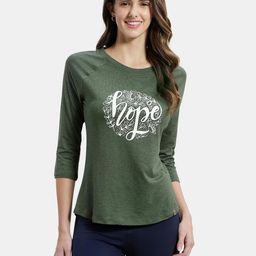 Jockey Micro Modal Cotton Relaxed Fit Printed Round Neck Three Quarter Sleeve T-Shirt-picture-6