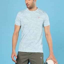 Technosport Men Jacquard Double Cool Slim Fit Sports Tshirt-image-69