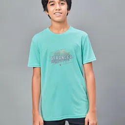 Technosport Boys Typography Printed UPF50 Sun Protection Slim Fit Sports Tshirt-image-90