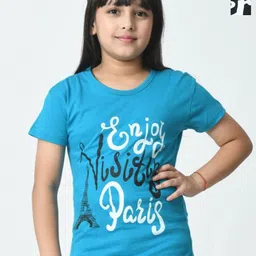 BAESD Girls Typography 2 Printed Slim Fit T-shirt-picture-21
