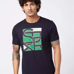 SPYKAR Typography Printed Slim Fit T-shirt-image-76