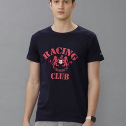 Double Two Men Printed Applique Slim Fit T-shirt-image-91
